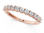 Rose gold Round Diamond Pavé Half-Eternity Band_1