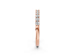 Rose gold Round Diamond Pavé Half-Eternity Band_2