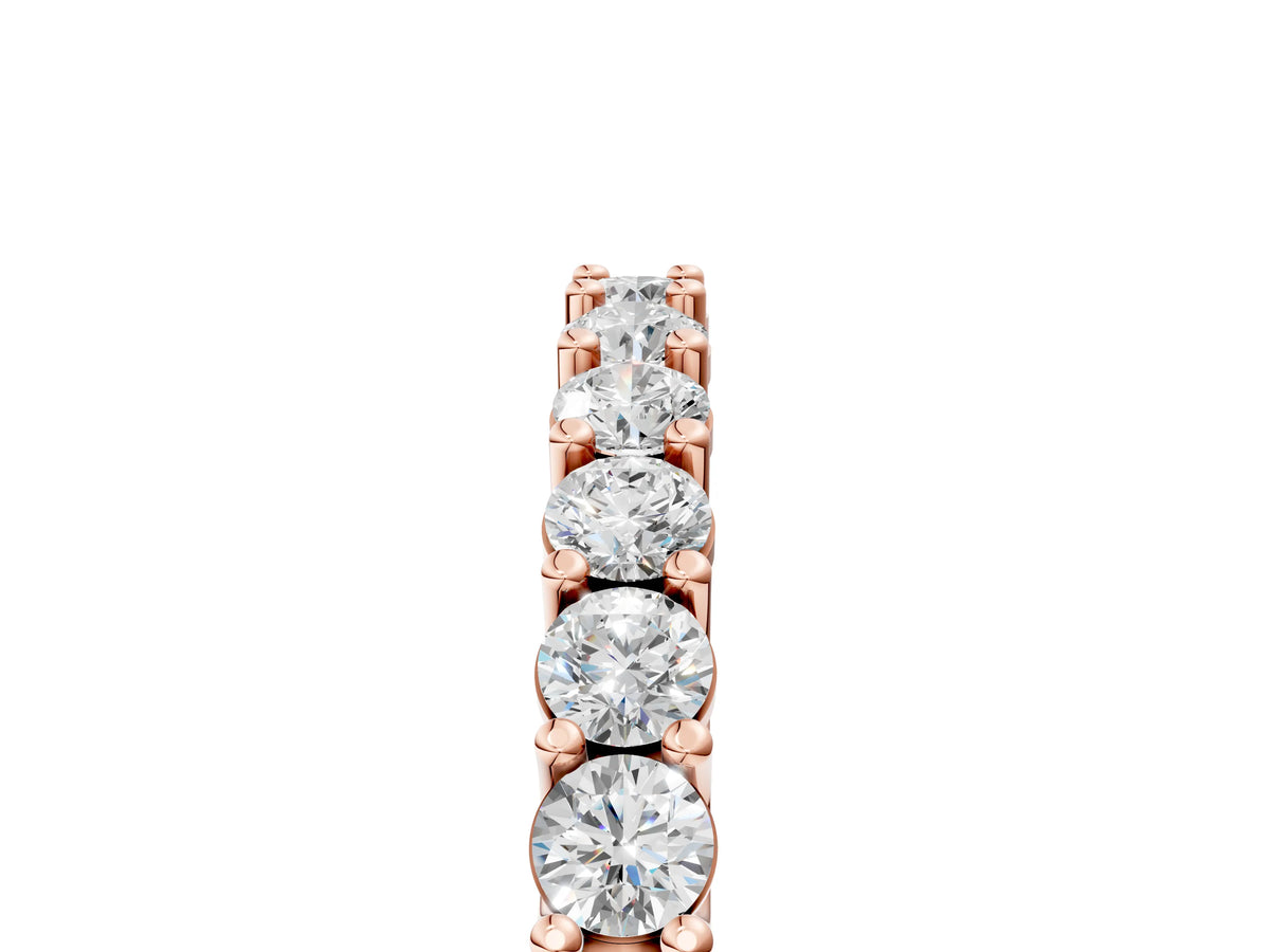 Rose gold Round Diamond Pavé Half-Eternity Band_5