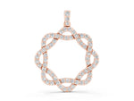 Rose gold Round Diamond Pavé Infinity Pendant with Prong Setting