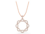 Rose gold Round Diamond Pavé Infinity Pendant with Prong Setting_1
