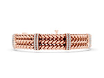 Rose gold Round Diamond Pavé Rope Bracelet with Box Clasp
