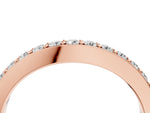 Rose gold Round Diamond Pavé Set Curved Eternity Band_4