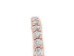 Rose gold Round Diamond Pavé Set Curved Eternity Band_5