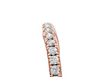 Rose gold Round Diamond Pavé Set Curved White Gold Band_5