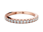 Rose gold Round Diamond Pavé Set Eternity Band with Micro Prong Setting