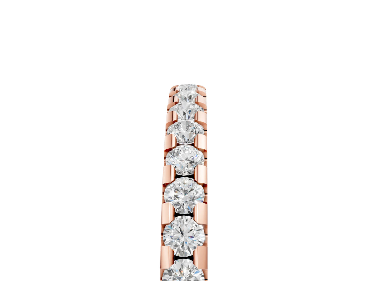 Rose gold Round Diamond Pavé Set Eternity Band with Micro Prong Setting_5