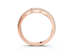 Rose gold Round Diamond Pavé Set Eternity Band_3