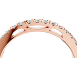Rose gold Round Diamond Pavé Set Eternity Band_4