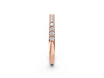 Rose gold Round Diamond Pavé Set Half Eternity Band_2