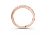 Rose gold Round Diamond Pavé Set Half Eternity Band_3