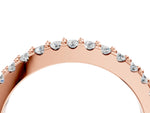 Rose gold Round Diamond Pavé Set Half Eternity Band_4