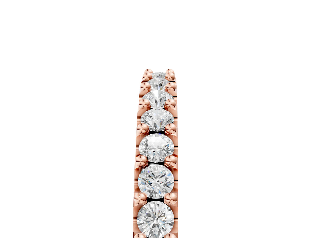 Rose gold Round Diamond Pavé Set Half Eternity Band_5