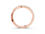 Rose gold Round Diamond Pavé Twist Band with U-Prong Setting_3