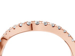 Rose gold Round Diamond Pavé Twist Band with U-Prong Setting_4