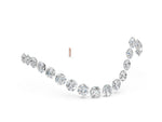 Rose gold Round Diamond Pavé V-Shaped Contour Band with Shared Prong Setting