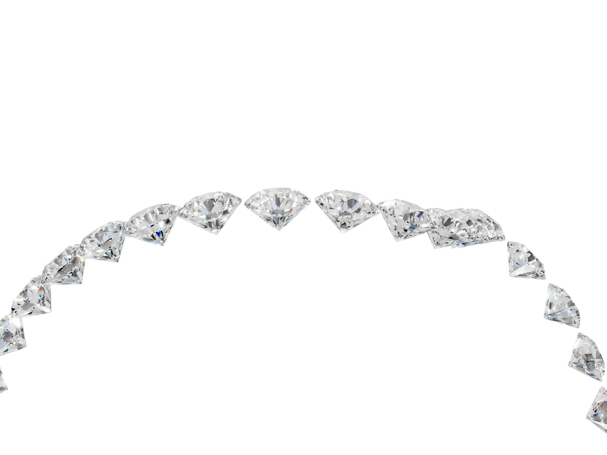 Rose gold Round Diamond Pavé V-Shaped Contour Band with Shared Prong Setting_4