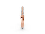 Rose gold Round Diamond Pave Eternity Band with Milgrain Edging_2