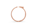 Rose gold Round Diamond Pave Hoop Earrings with Prong Setting_1