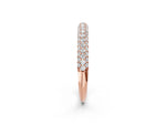 Rose gold Round Diamond Pave Set White Gold Eternity Band_2
