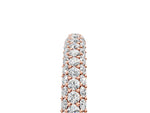 Rose gold Round Diamond Pave Set White Gold Eternity Band_5