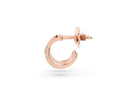 Rose gold Round Diamond Petite Huggie Hoop Earrings_1
