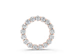 Rose gold Round Diamond Prong-Set Circle Pendant