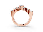 Rose gold Round Diamond Prong-Set Crossover Band_3
