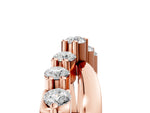 Rose gold Round Diamond Prong-Set Crossover Band_5