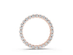 Rose gold Round Diamond Prong Set Eternity Pendant