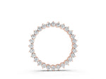 Rose gold Round Diamond Prong-Set Halo Pendant