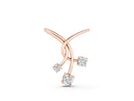 Rose gold Round Diamond Prong Set Pendant