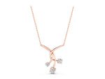 Rose gold Round Diamond Prong Set Pendant_1
