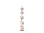 Rose gold Round Diamond S-Curve Prong Pendant