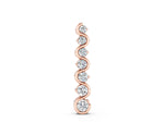 Rose gold Round Diamond S-Curve Prong Set Pendant