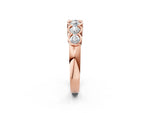 Rose gold Round Diamond Scalloped Bezel Set Eternity Band_2