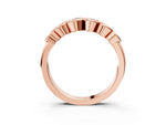 Rose gold Round Diamond Scalloped Bezel Set Eternity Band_3