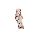 Rose gold Round Diamond Scalloped Pavé Wedding Band with Shared Prong Setting_5