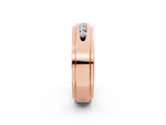 Rose gold Round Diamond Seven-Stone Channel Set Mens Band_2
