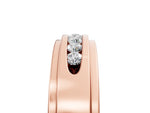 Rose gold Round Diamond Seven-Stone Channel Set Mens Band_5