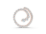 Rose gold Round Diamond Spiral Pendant with Prong Setting