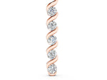 Rose gold Round Diamond Spiral Prong Pendant