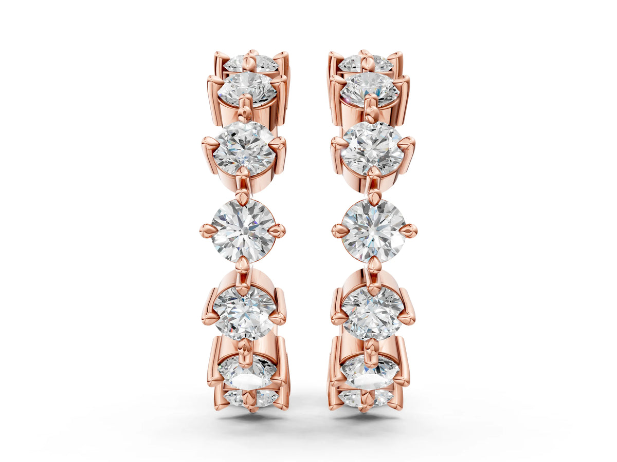 Rose gold Round Diamond Starlight Ear Cuff