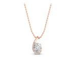 Rose gold Round Diamond Swirl Pendant with Prong Setting_1