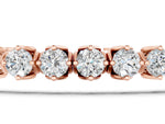 Rose gold Round Diamond Tennis Bracelet with Box Chain and Basket Prong Setting_1