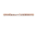 Rose gold Round Diamond Tennis Bracelet with Channel Setting and Box Clasp