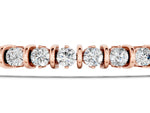 Rose gold Round Diamond Tennis Bracelet with Channel Setting and Box Clasp_1