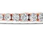 Rose gold Round Diamond Tennis Bracelet with Four-Prong Setting on a White Gold Band_1