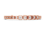 Rose gold Round Diamond Tennis Bracelet with Milgrain Bezel Setting