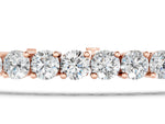 Rose gold Round Diamond Tennis Bracelet with Prong Setting and Box Clasp_1